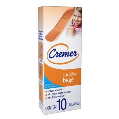 Curativo cremer bege 10un 