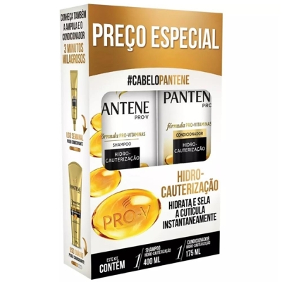 Kit pantene hidrocauterizacao sh 350ml +cond 175ml