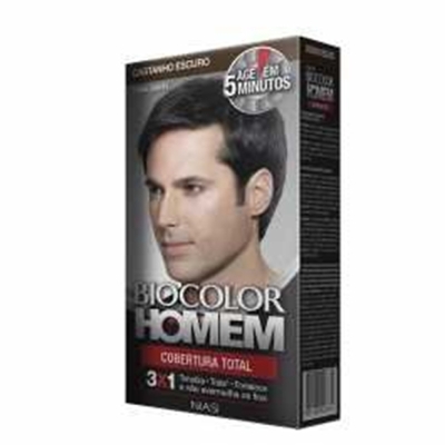 Biocolor homem castanho escuro 3x1