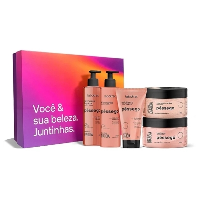 KIT LABOTRAT EXPERIENCIA DE BANHO PESSEGO -5 ITENS