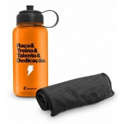 Garrafa e toalha fit raca e treino 1100ml