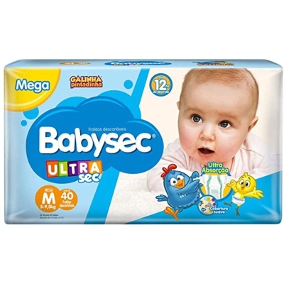 Fralda babysec galinha p mega m 38un