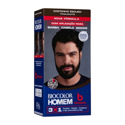 Biocolor homem castanho escuro 3x1