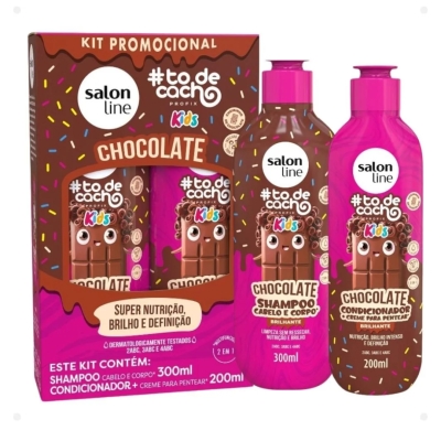 KIT SALON LINE TO DE CACHOS KIDS CHOCOLATE SHAMPOO 300 + CONDICIONADOR 200ML