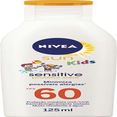 Protetor solar nivea sun kids sensitive fps60 125ml