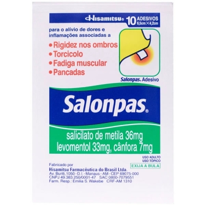 Salonpas adesivo pequeno 10un