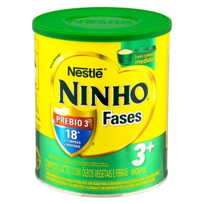 Ninho fases 3+ prebio 800gr