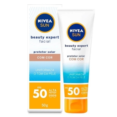 PROTETOR SOLAR FACIAL NIVEA BEAUTY FPS50 50GR