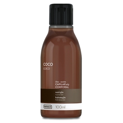 Oleo cap e corporal coco farmax 100ml