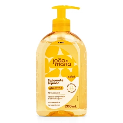 SABONETE LIQUIDO BABY JOAO E MARIA GLICERINA 200ML