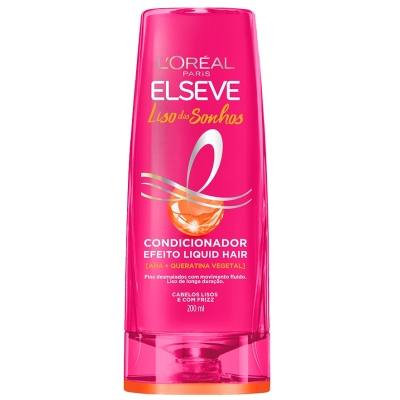 CONDICIONADOR ELSEVE LISO DOS SONHOS EFEITO LIQUID HAIR 200ML