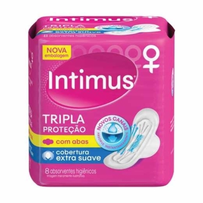 Absorvente intimus tripla prot extra suave c/ abas 8un