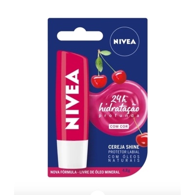 Protetor labial nivea cereja shine 4.8gr