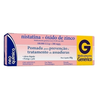 Nistatina +oxido de zinco 100000ui+200mg 60gr