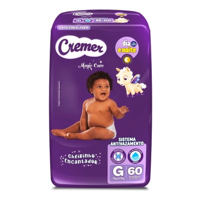 FRALDA CREME MAGIC CARE HIPER G 60UN