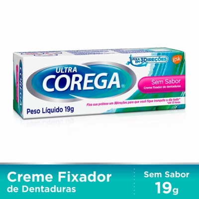 Corega ultra cr fixador sem sabor 19gr