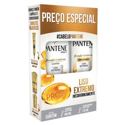 Kit pantene liso extremo sh 350ml +cond 175ml