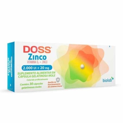 Doss zinco 2000ui+20mg 30cps