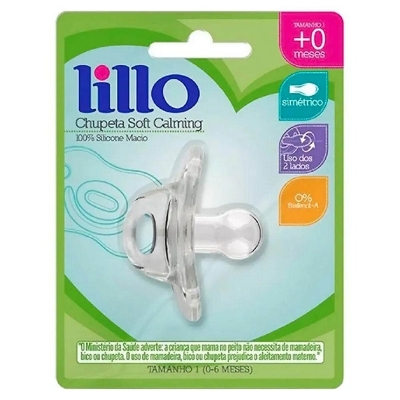 Chupeta lillo soft calm transparente tam 1