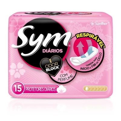 Absorvente sym protecao diario com perfume 15un