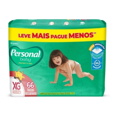 FRALDA PERSONAL BABY GIGA XG 66UN