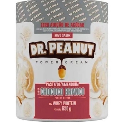 Pasta de amendoim chococo branco dr penaut 650g