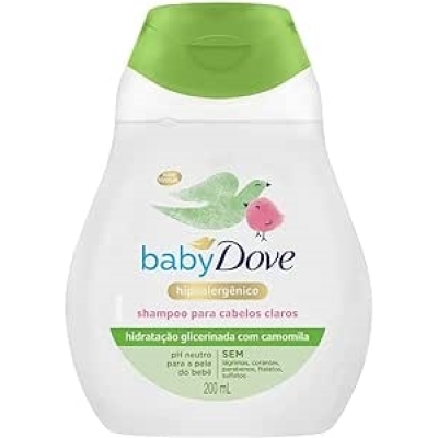 SHAMPOO DOVE BABY HIDRATAÇÃO ENRIQUECIDA CABELOS CLAROS 200ML