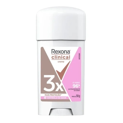DESODORANTE REXONA FEMININO CLINICAL CREME 58GR
