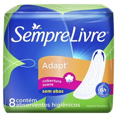 Absorvente sempre livre adapt suave 8un