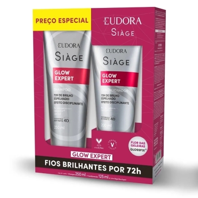 Siage glow expt sh 250ml + cond 200ml kit