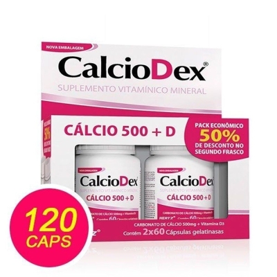 Calciodex 500mg kit 60cps 2un