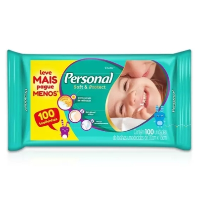 Lenco umedecido personal baby 100un