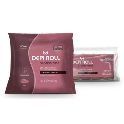 Cera quente depiroll 250g rosa