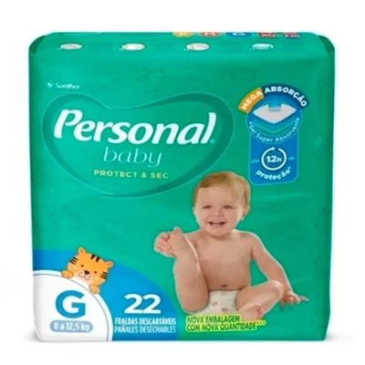 Fralda personal baby jumbo g 22un