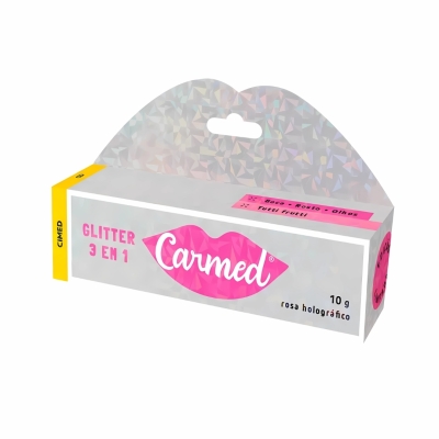 Hidratante labial carmed glitter 3 em 1 tutti frutti 10gr