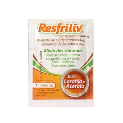 Resfriliv laranja e acerola sache 5gr