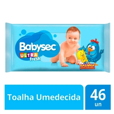 Lenco umedecido babysec galinha p 46un