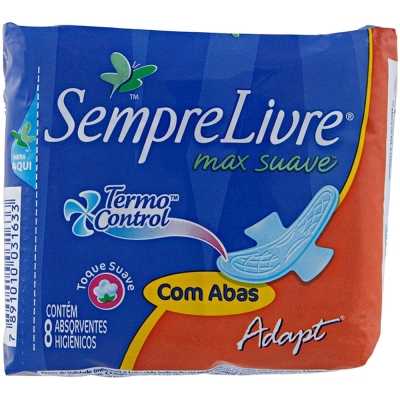 Absorvente sempre livre adapt plus suave abas 8un