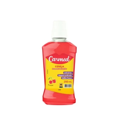 ENXAGUANTE BUCAL CARMED CEREJA COM FLUOR 250ML