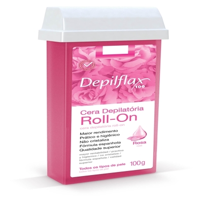 Cera depilatoria depilflax rol rosa 100g