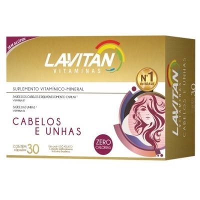 Lavitan cabelos unhas 30cpr