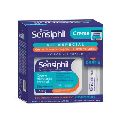 SENSIPHIL CREME 480ML + LABIAL AC.HIALURONICO 3,6G
