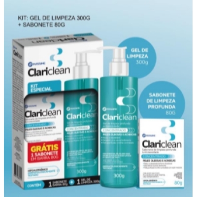 Clariclean gel concetrado 300gr + sabonete 80gr
