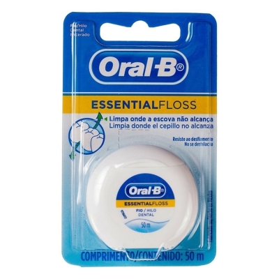 Fio dental oral-b essential floss encerado 50m