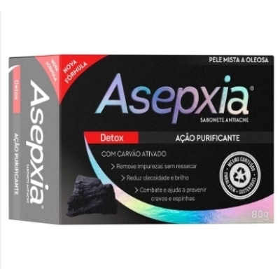 Asepxia sab detox carvao barra 80gr